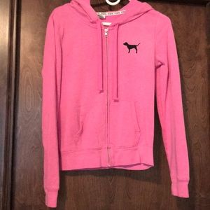 Pink Victoria Secret Zip Up sweatshirt